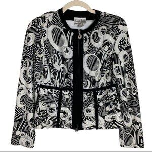 Joseph Ribkoff Vintage Women’s Sequinned Geometric Front Zip Jacket Size  US 6